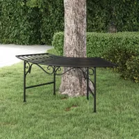 vidaXL Ławka pod drzewo 113 cm stal czarna
