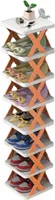 360Home Einfaches Schuhregal abnehmbar Orange 8 Ebenen