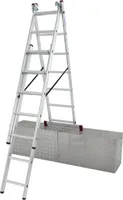 KRAUSE Vielzweckleiter CORDA alu 3x 7 Sprossen, H: 200,0 cm