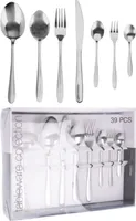 Besteck-Set aus Edelstahl MODERN, 39-teilig