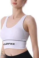 CLDFHX Dámská sportovní podprsenka, bezešvá - bílá, velikost XL