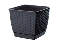 Prosperplast 1.5l Ratolla  Collection 14.5x14.5x12.6 Cm Blumentopf Silber  Silber One Size