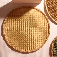 Tischset Platzset Untersetzer Platzmatte Essensunterlage Tischmatte  DANUSE beige 38 cm HOMLA
