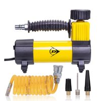 Dunlop Mini Luftkompressor - für Aufpumpen von Fahrradreifen, Bällen und Booten - Betrieb über Zigarettenanzünder 12V Auto