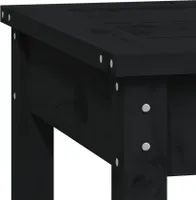 vidaXL Gartenbank 2-Sitzer Schwarz 159,5x44x45 cm Massivholz Kiefer