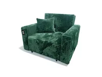 Einzelsofa mit Relaxfunktion Weicher Gestreifter Cord MILA VERSCHIEDENE FARBEN
