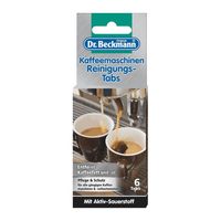 Dr. Beckmann Kaffeemaschinen Reinigungs-Tabs 6 Tabs - Entfernt Kaffeefett und -