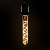 ZMH LED Edison Glühbirne Röhrenlampe E27 Vintage Glühlampe in Röhrenform 185mm Goldfarbe tube Warmweiß Spirale Filament Antike Nostalgie & Retro