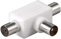 2 Geräte Verteiler (RF) Plastik 2xKupplung/Stecker lose