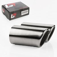 2 Stk Auspuffblende Endrohr Abgas Chromspitzensatz für VW GOLF 6 VI SCIROCCO