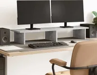 vidaXL Podstawka pod monitor betonowa szara 100x27x15 cm materiał drewnopochodny