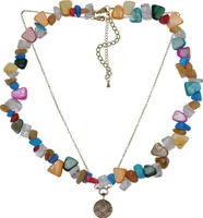 Steuer Modeschmuck Collier Set Perlmuttcollier und Kette mit Anhänger