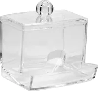 Praktische Wattestäbchen-Make-up-Aufbewahrungsbox, Kosmetik, transparente Halterung