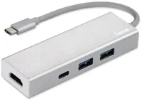 Rozbočovač USB 3.1 typu C 1:3 + monitor/TV
