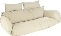HOME DELUXE Polyrattan Hängesessel Kissen TWIN - Creme 105 x 41 x 45 cm  inklusive Sitz-, und Rückenkissen, UV-beständig | Hängestul, Hängesitz