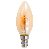 LED Filament Kerzenlampe McShine "Retro", E14, 1W, 90lm, warmweiß, goldenes Glas