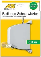 Schellenberg Aufschraubwickler inkl. 5 m Schnur schwenkbar weiß