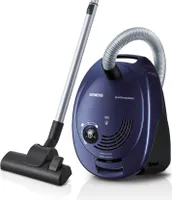 Odkurzacz Siemens z workiem synchropower VS06B1110, odkurzacz, filtr higieniczny, dysza podłogowa do podłóg twardych i dywanów, mocne ssanie, długi kabel, dysza szczelinowa, 700 W, niebieski