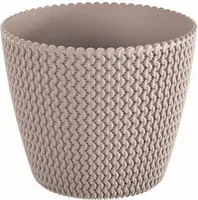 Blumentopf Splofy ECO für Innen- und Außenbereich Pflanzgefäß Rund Kunststoff UV-beständig 157 mm Steingrau