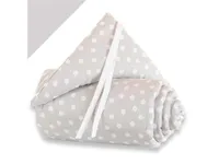 babybay Nestchen Piqué für Maxi, Boxspring und Comfort, perlgrau Punkte weiß