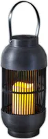 LED Solar Laterne mit flackernder LED Kerze Solarlaterne Wetterfest Hängelampe Dekolampe Solarleuchte Solarlampe