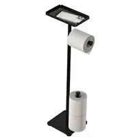 WC-Garnituren, Toilettenpapierhalter, Boden stehender, 3 Rollen, Klopapierhalter, WC-Papierhalter, mit Telefonhalter, kein Bohren erforderlich