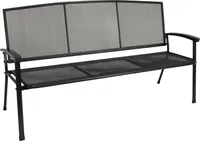 DEGAMO Gartenbank Metallbank Bank RIVO 3-sitzer 171cm, Streckmetall eisengrau