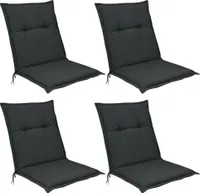 Beautissu 4er Set Niedriglehner Auflage Base NL 100x50x6 cm