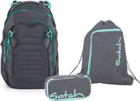 Satch Match Mint Phantom Schulrucksack Set 3tlg.