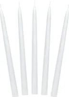 Świeca stożkowa matowa biały 24cm 10szt