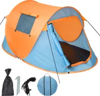 Pop-Up Wurfzelt - blau/orange