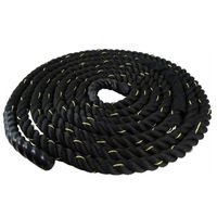 WYCTIN Trainingsseil Battle Ropes Schlachtseil  Fitnessseil für Muskelaufbau 1500 * 3,8 cm  schwarz und Golden