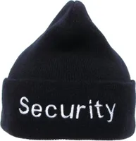 MFH Rollmütze, Polyacryl, silber bestickt,"Security", schwarz
