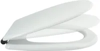MSV Design WC Sitz Toilettendeckel MDF Holzkern "Weiß" Scharniere aus Edelstahl - Absenkautomatik und abnehmbar