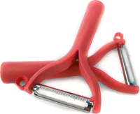 TUPPERWARE Schäler Universalschäler (2) rot D119 Flachschliff Wellenschliff