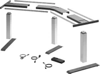 HETTICH LegaDrive Tischgestell-Set 135° Winkel silber graphit