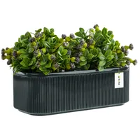 Blumentopf Blumenübertopf Gehäuse Farbe Graphit 30 cm H10,5 cm Glanz Oberfläche Modern Glamour