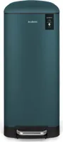 Les Collectors Küchen-Tretabfalleimer Edelstahl N°716 Fassungsvermögen 30 L, Kompakt, Praktisch, Herausnehmbarer Inneneimer, Design, Strapazierfähig, Geräuscharmer Deckelverschluss, Petrolblau