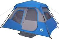 vidaXL Familienzelt 6 Personen Blau Quick Release Wasserdicht
