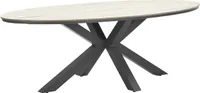 Garden Impressions Edison Tisch 220x115xH75 cm - carbon black/helles Teak Vironwood