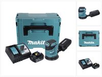 Makita DBO 180 RT1J Akku Exzenterschleifer 18 V 125 mm + 1x Akku 5,0 Ah + Ladegerät + Makpac