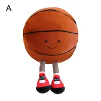 Weich gefülltes Basketball- und Fußball-Sportspielzeugkissen, Baby-Plüschtier, Home-Cartoon-Simulations-BasketBalancekissen 28 cm（Basketball）