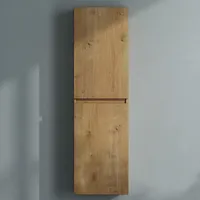 doporro Seitenschrank Badschrank Schmal Hochschrank Badezimmer Hängend Regal BHT ca: 35x20x120cm Midischrank in Kerneiche Verona