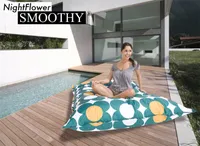 Smoothy 16192800 Sitzsack Nightflower - Grün-Gelb 180x140cm