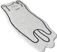 Badteppich rutschfeste,Weiche Badezimmerteppich Wasserabsorbierend Badematte maschinenwaschbar Badvorleger(Stretch Kitten,40*60)