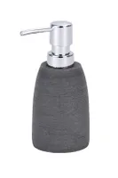 WENKO Seifen Spender Goa grau 210 ml Dosierer Bad Keramik Spender Gäste WC Küche