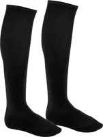 Footstar Damen und Herren Reisekniestrümpfe Light (2 Paar) mit Kompressionseffekt - Schwarz 39-42