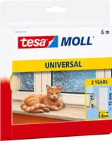 tesamoll Fensterdichtung Schaumstoff (1 x 6 m) - Profil: 15 mm x 6 mm - weiß