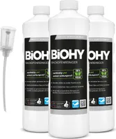 BiOHY Backofenreiniger Hochkonzentrat (3x1l Flasche) + Dosierer | Profi Grillreiniger, Fettlöser EXTRA STARK | Zur einfachen und schnellen Ofenreinigung | Löst hartnäckigste Verkrustungen