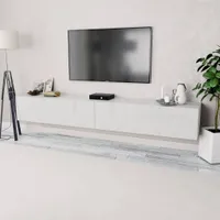 vidaXL Szafki pod TV 2 szt. płyta wiórowa 120 x 40 x 34 cm biały wysoki połysk